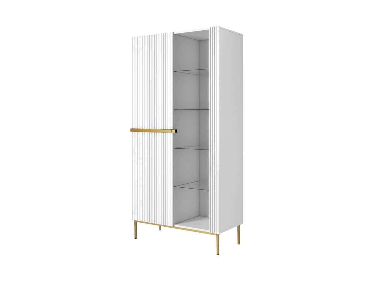 Rangement Vitrine H200 Cm 2 Portes KASHA Pieds Or 3 Rangement Vitrine H200 Cm 2 Portes KASHA Pieds Or