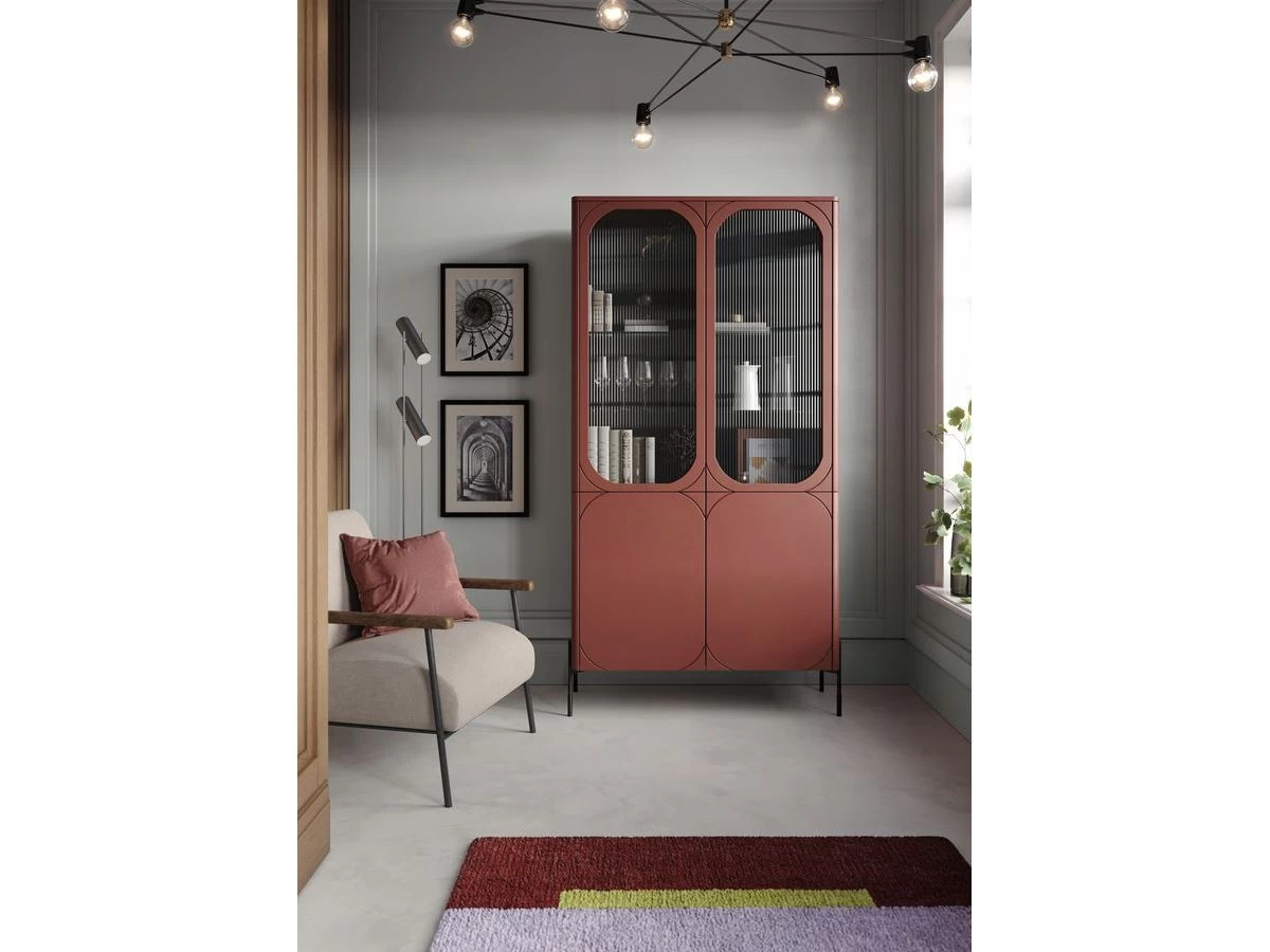 Rangement Vitrine H.200 Cm 4 Portes TANYA 9 Rangement Vitrine H.200 Cm 4 Portes TANYA – Image 7