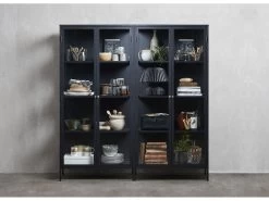 Rangement Vitrine Haut 2 Portes 90 Cm LEYA 14 Rangement Vitrine Haut 2 Portes 90 Cm LEYA -Velvet Magasin rangement vitrine haut 2 portes 90 cm leya 2