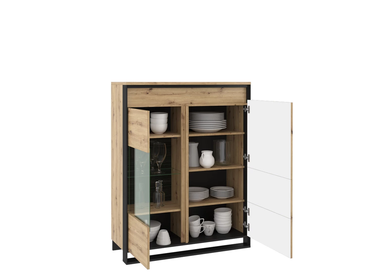 Salle à Manger Complète KYRIA Avec Table à Manger Extensible + Vitrine+ Buffet Bas + Buffet Haut 9 Salle à Manger Complète KYRIA Avec Table à Manger Extensible + Vitrine+ Buffet Bas + Buffet Haut – Image 7