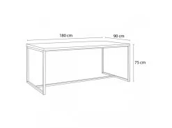 Table à Manger 180 Cm SIMIANE Chêne -Velvet Magasin table a manger 180 cm simiane chene 5