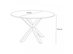 Table à Manger D110 Cm LUNA Marbre 13 Table à Manger D110 Cm LUNA Marbre -Velvet Magasin table a manger d110 cm luna marbre 5