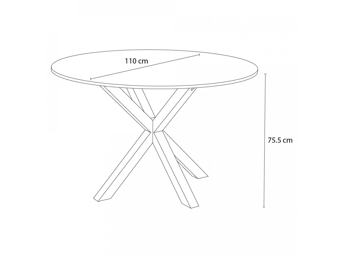 Table à Manger D110 Cm LUNA Marbre 8 Table à Manger D110 Cm LUNA Marbre – Image 6