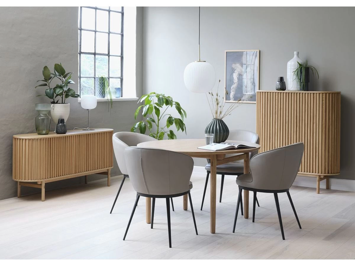 Table à Manger D120 Cm CIOTAT Placage Chêne 3 Table à Manger D120 Cm CIOTAT Placage Chêne