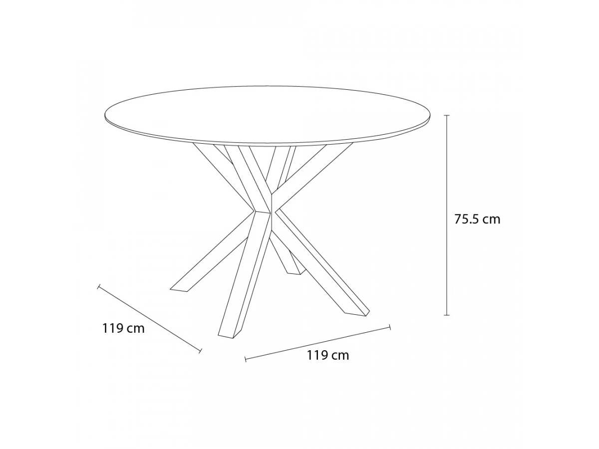 Table à Manger D120 Cm LUNA Chêne Clair 9 Table à Manger D120 Cm LUNA Chêne Clair – Image 7