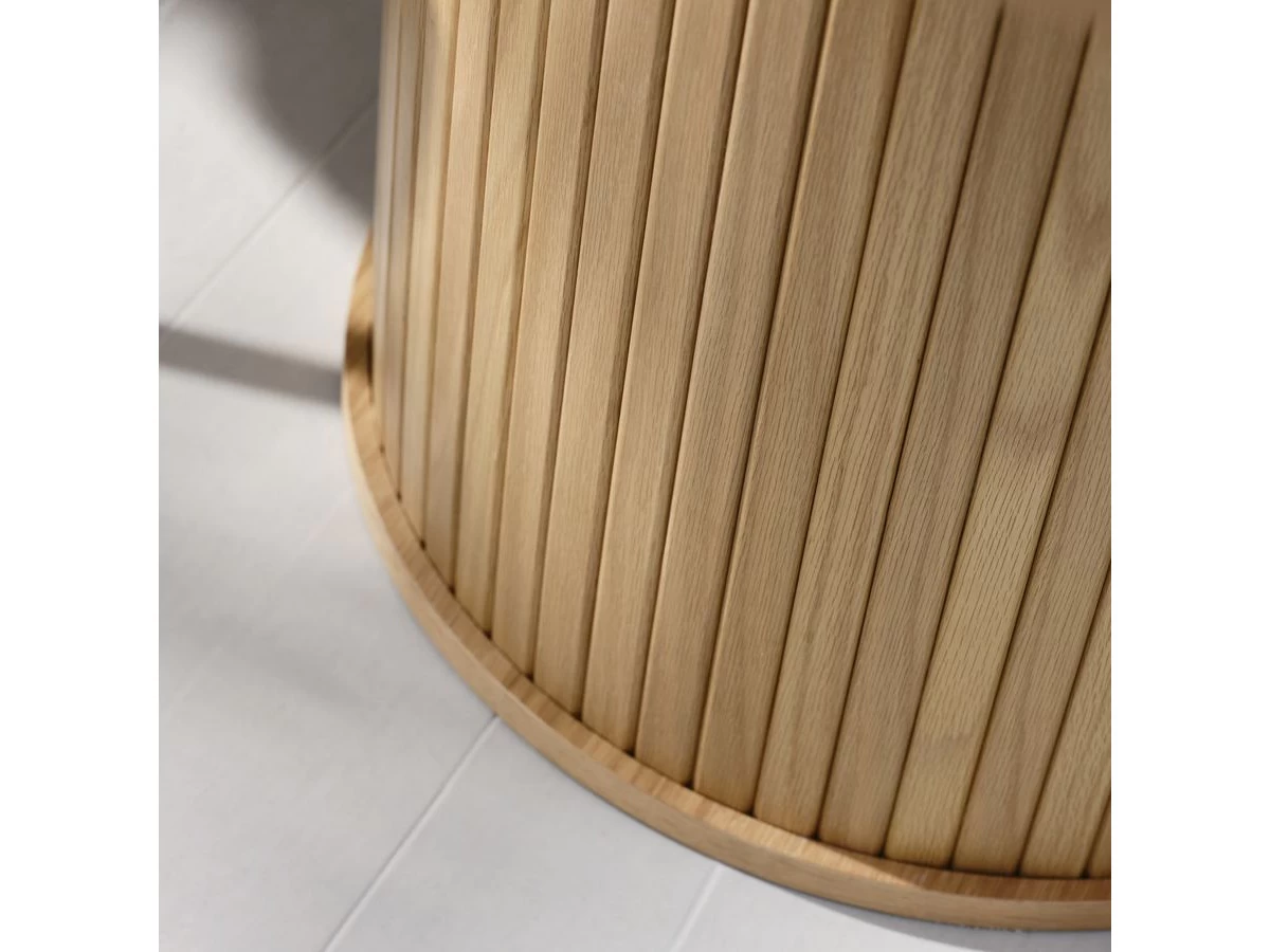 Table à Manger D120 Cm PAULINA Placage Chêne 6 Table à Manger D120 Cm PAULINA Placage Chêne – Image 4