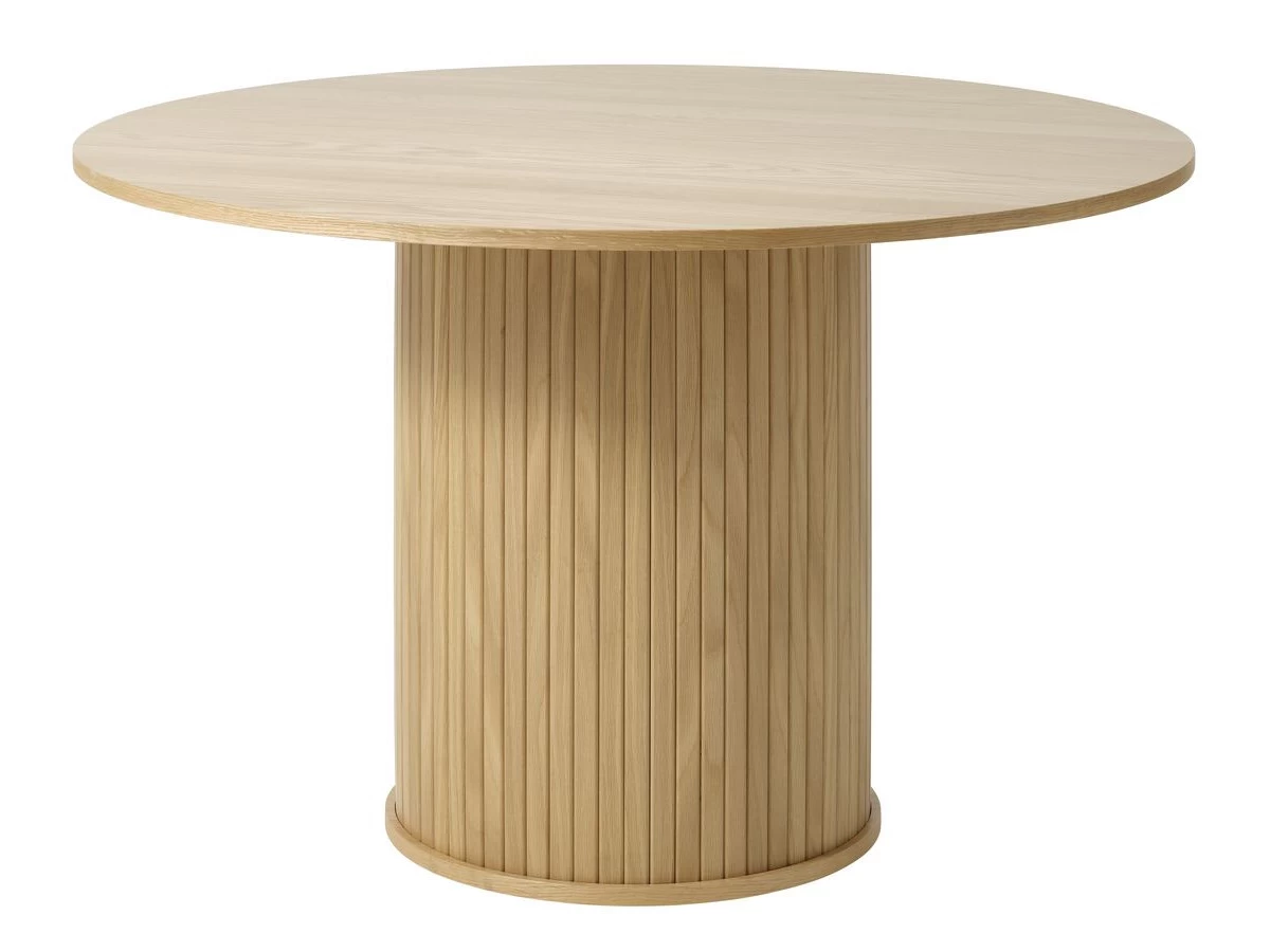 Table à Manger D120 Cm PAULINA Placage Chêne 3 Table à Manger D120 Cm PAULINA Placage Chêne