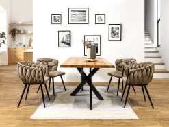 Table à Manger Extensible 200 à 280 Cm ALIZEE Chêne Massif 14 Table à Manger Extensible 200 à 280 Cm ALIZEE Chêne Massif -Velvet Magasin table a manger extensible 200 a 280 cm alizee chene massif et pied etoile 2