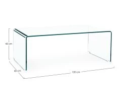 Table Basse 120 Cm LISON Verre Trempé -Velvet Magasin table basse 120 cm lison verre trempe 4