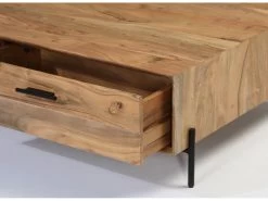 Table Basse 2 Tiroirs BAZILE Bois Massif D'acacia 12 Table Basse 2 Tiroirs BAZILE Bois Massif D'acacia -Velvet Magasin table basse 2 tiroirs bazile bois massif d acacia 4