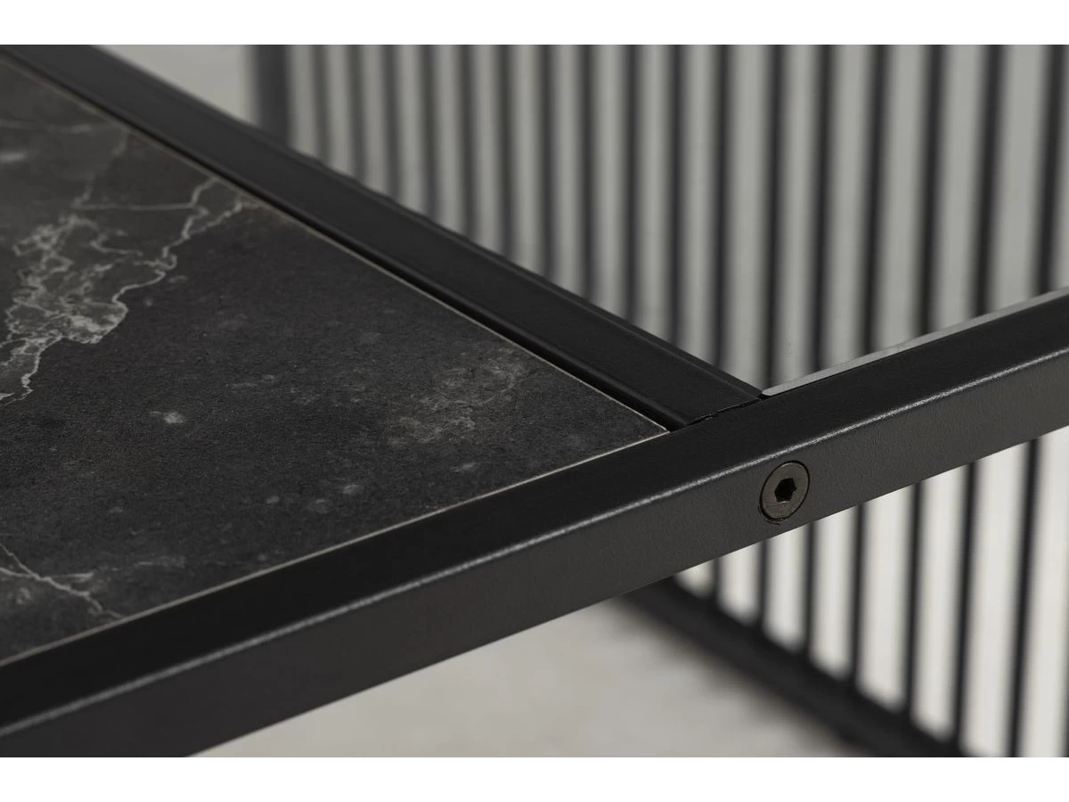 Table Basse 80 Cm MARTIAL Effet Marbre Et Verre Fumé 6 Table Basse 80 Cm MARTIAL Effet Marbre Et Verre Fumé – Image 4