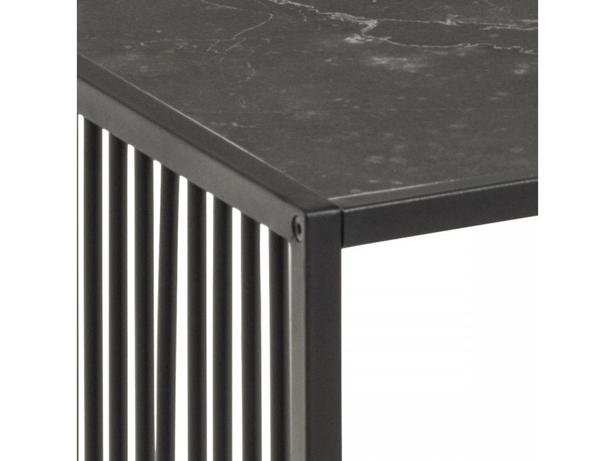 Table Basse 80 Cm MARTIAL Effet Marbre Et Verre Fumé 7 Table Basse 80 Cm MARTIAL Effet Marbre Et Verre Fumé – Image 5