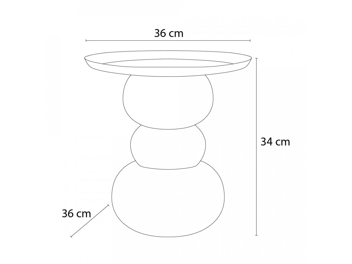 Table Basse D.36 Cm AURIANE Acier Coloré 6 Table Basse D.36 Cm AURIANE Acier Coloré – Image 4