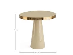 Table Basse D45 Cm APOLLINAIRE Acier Beige -Velvet Magasin table basse d45 cm apollinaire acier beige 3