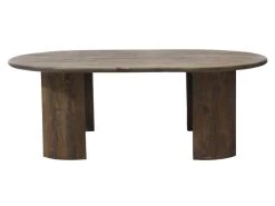 Table Basse Ovale JULIE Bois Massif De Manguier