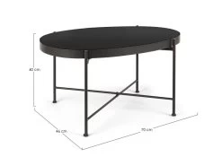 Table Basse Ovale PAULIN Pieds Noirs -Velvet Magasin table basse ovale paulin pieds noirs 2