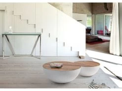 Table Basse Ronde 70 Cm VAUGIRARD Bois Et Acier Recyclé -Velvet Magasin table basse ronde 70 cm vaugirard bois et acier recycle 2