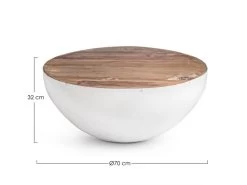 Table Basse Ronde 70 Cm VAUGIRARD Bois Et Acier Recyclé -Velvet Magasin table basse ronde 70 cm vaugirard bois et acier recycle 6