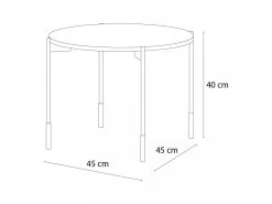 Table Basse Ronde D.45 Cm TANYA -Velvet Magasin table basse ronde d45 cm tanya 5