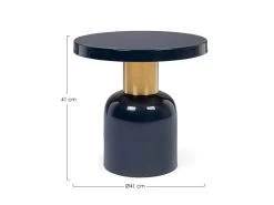 Table Basse Ronde SEOS Bleue -Velvet Magasin table basse ronde seos bleue 3