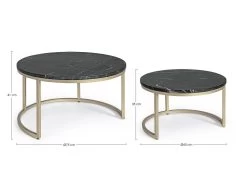 Tables Basses Gigognes MORELLY Marbre -Velvet Magasin tables basses gigognes morelly marbre 1