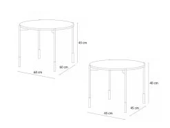 Tables Basses Gigognes Rondes TANYA -Velvet Magasin tables basses gigognes rondes tanya 5