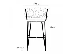 Tabouret De Bar CHARLOTTE H.65 Cm 9 Tabouret De Bar CHARLOTTE H.65 Cm -Velvet Magasin tabouret de bar charlotte h65 cm 3