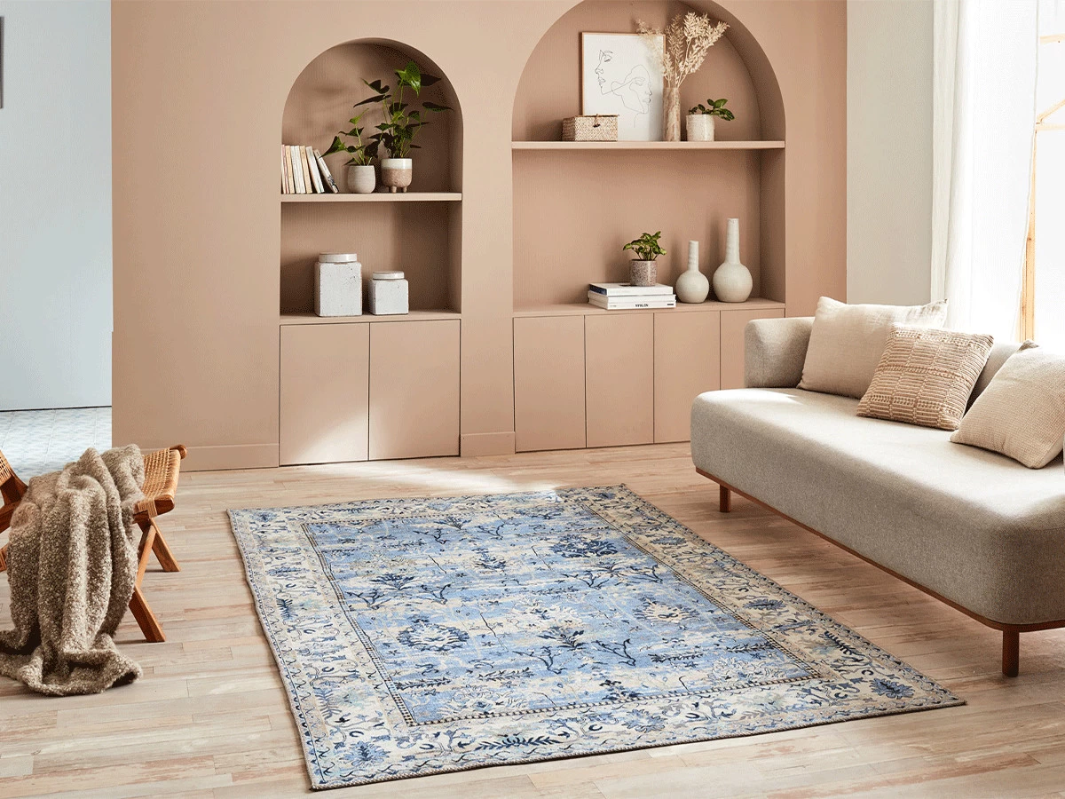 Tapis Poils Ras DANIA Motif Vintage 4 Tapis Poils Ras DANIA Motif Vintage – Image 2