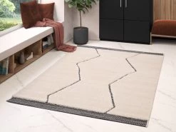 Tapis Poils Ras ESTELLE Motif Graphique -Velvet Magasin tapis poils ras estelle motif graphique 8