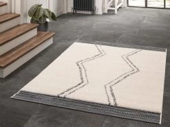 Tapis Poils Ras LOAN Motif Graphique -Velvet Magasin tapis poils ras loan motif graphique 2