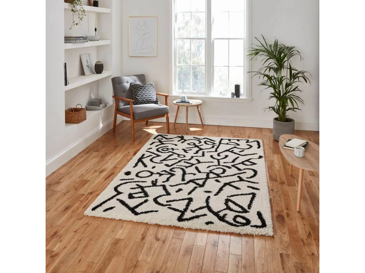 Tapis Shaggy APPAJ Motif Graphique 4 Tapis Shaggy APPAJ Motif Graphique – Image 2