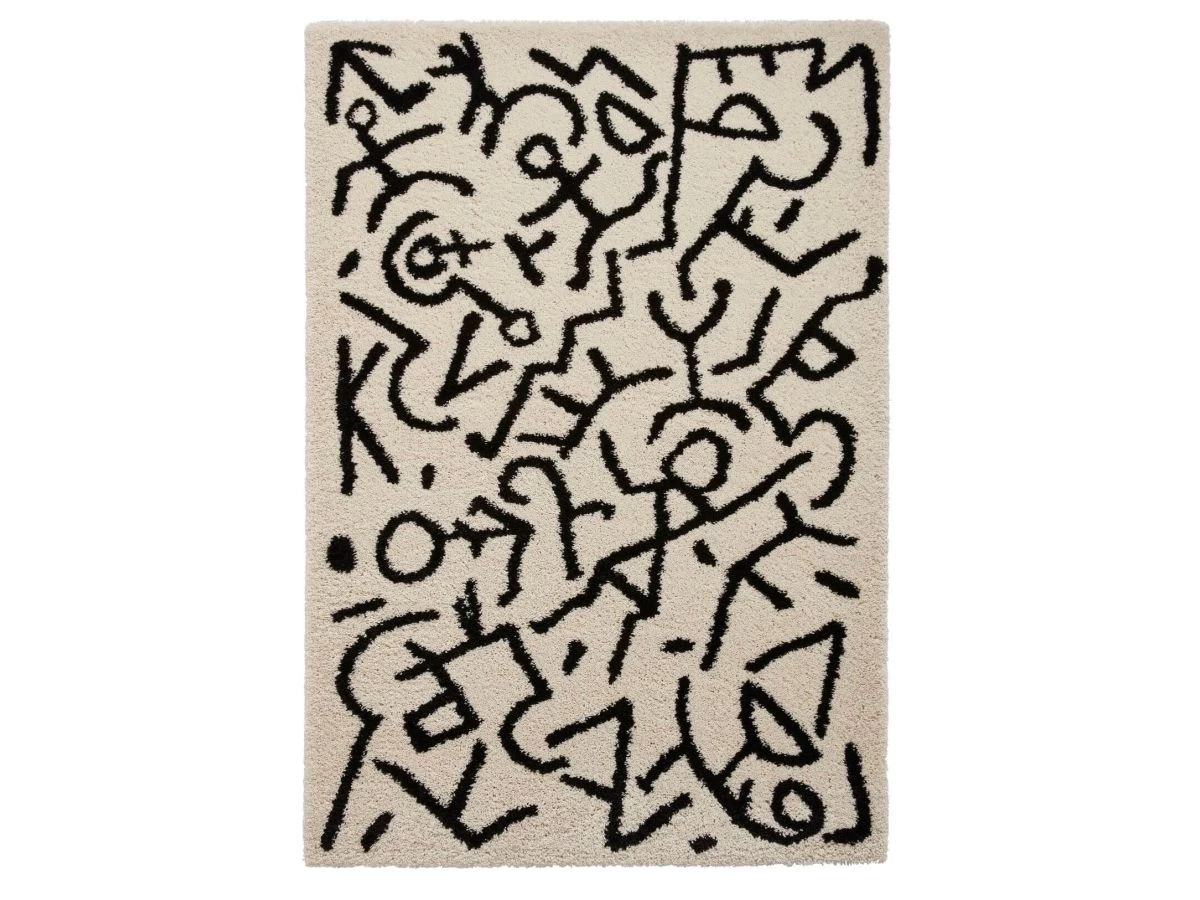 Tapis Shaggy APPAJ Motif Graphique 3 Tapis Shaggy APPAJ Motif Graphique