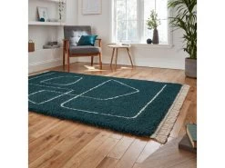 Tapis Shaggy ELEA Motif Graphique -Velvet Magasin tapis shaggy elea motif graphique 2